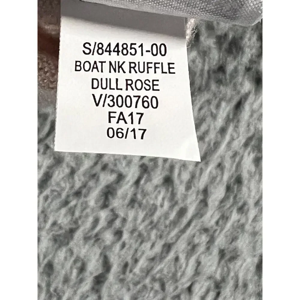 Gap Sweater Women 2XL Merino‎ Wool Boat Neck Ruffle Cottagecore Peasant Casual
